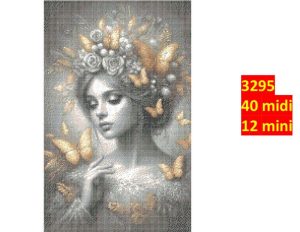 Kvinde med sommerfugle 3295
