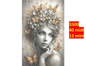 Kvinde med sommerfugle 3300