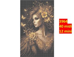 Kvinde med sommerfugle 3964