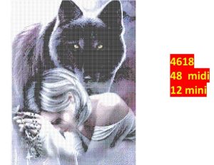 Kvinde med ulv 4618