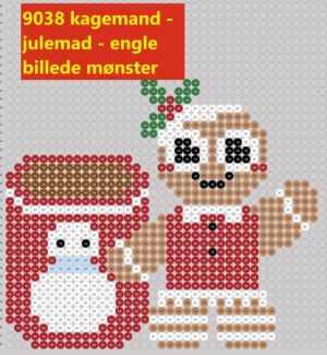 Små mønster kagemand - julemad -engle 9038
